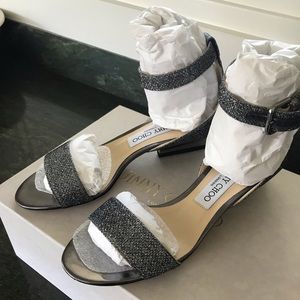 Jimmy Choo Edina 35 Anthracite Sandal NIB